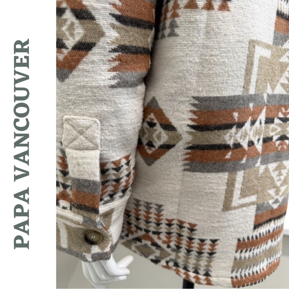 Papa Vancouver Aztec Shacket Jacket Small NWT - Picture 6 of 8